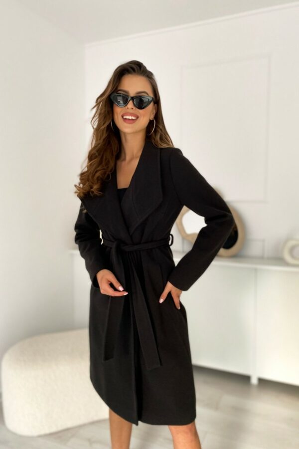 Dámsky kabát Londýn v čiernej farbe Bestseller Woman Style 2