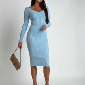 Modré pletené šaty Bestseller Woman Style