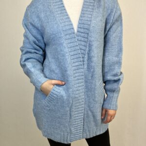 Pletený sveter modrý