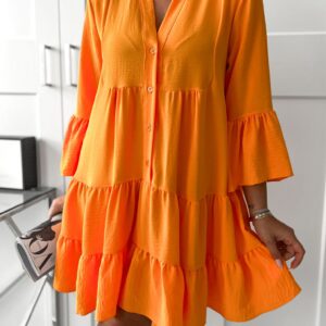 Šaty Leona – oranžové Bestseller Woman Style